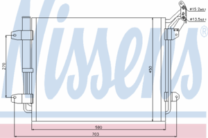 Радиатор кондиционера NISSENS 940138