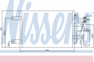 Радиатор кондиционера NISSENS 94882