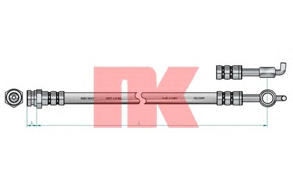 Тормозной шланг NK 853265 - Фото 1