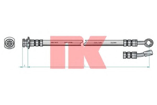 Тормозной шланг NK 855001 - Фото 1