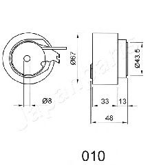 Натяжитель ремня ГРМ JAPANPARTS BE-010 - Фото 1