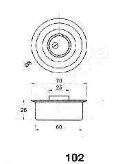Натяжитель ремня ГРМ JAPANPARTS BE-102 - Фото 1