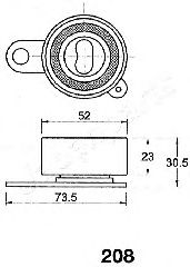 Натяжитель ремня ГРМ JAPANPARTS BE-208 - Фото 1
