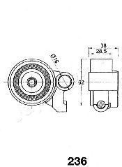Натяжитель ремня ГРМ JAPANPARTS BE-236 - Фото 1
