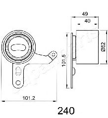 Натяжитель ремня ГРМ JAPANPARTS BE-240 - Фото 1