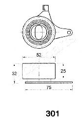 Натяжитель ремня ГРМ JAPANPARTS BE-301 - Фото 1