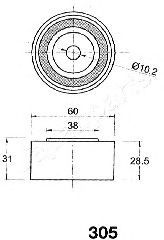 Натяжитель ремня ГРМ JAPANPARTS BE-305 - Фото 1