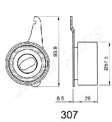 Натяжитель ремня ГРМ JAPANPARTS BE-307 - Фото 1