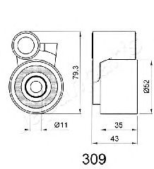 Натяжитель ремня ГРМ JAPANPARTS BE-309 - Фото 1