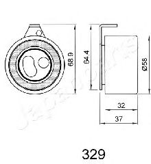 Натягувач ременя ГРМ JAPANPARTS BE-329 - Фото 1