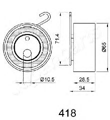 Натяжитель ремня ГРМ JAPANPARTS BE-418 - Фото 1