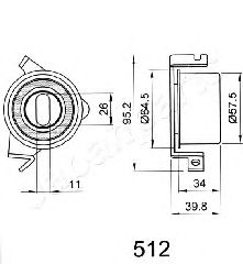 Натяжитель ремня ГРМ JAPANPARTS BE-512 - Фото 1
