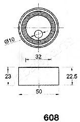 Натяжитель ремня ГРМ JAPANPARTS BE-608 - Фото 1