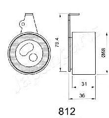 Натяжитель ремня ГРМ JAPANPARTS BE-812 - Фото 1