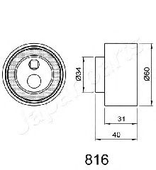 Натяжитель ремня ГРМ JAPANPARTS BE-816 - Фото 1