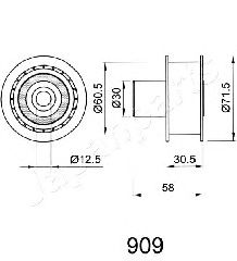 Натяжитель ремня ГРМ JAPANPARTS BE-909 - Фото 1