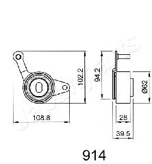 Натяжитель ремня ГРМ JAPANPARTS BE-914 - Фото 1