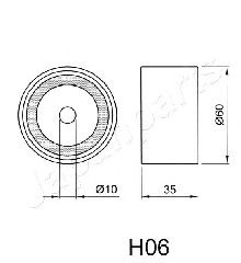 Натяжитель ремня ГРМ JAPANPARTS BE-H06 - Фото 1