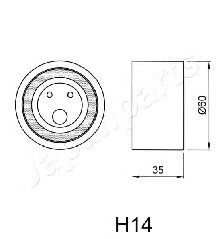 Натяжитель ремня ГРМ JAPANPARTS BE-H14 - Фото 1