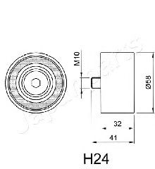 Натяжитель ремня ГРМ JAPANPARTS BE-H24 - Фото 1