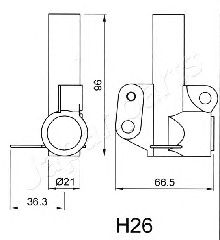 Натяжитель ремня ГРМ JAPANPARTS BE-H26 - Фото 1