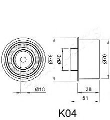 Натягувач ременя ГРМ JAPANPARTS BE-K04 - Фото 1