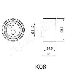 Натяжитель ремня ГРМ JAPANPARTS BE-K06 - Фото 1