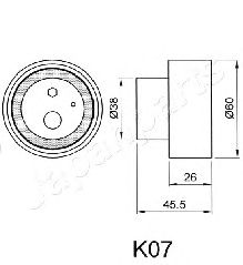 Натяжитель ремня ГРМ JAPANPARTS BE-K07 - Фото 1