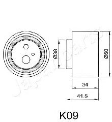 Натяжитель ремня ГРМ JAPANPARTS BE-K09 - Фото 1