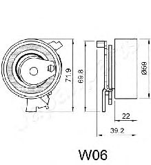 Натяжитель ремня ГРМ JAPANPARTS BE-W06 - Фото 1