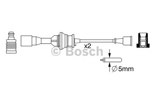 Комплект высоковольтных проводов BOSCH 0 986 357 266