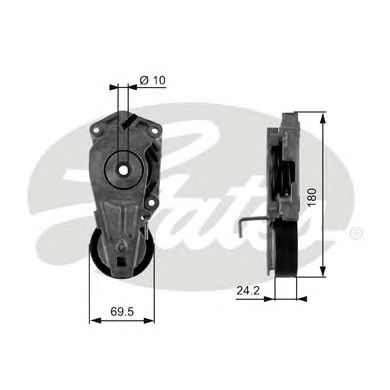 Натяжной ролик поликлинового ремня GATES T38405