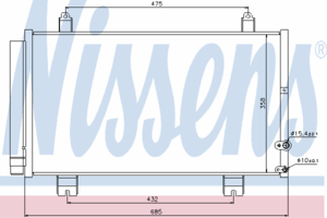 Радиатор кондиционера NISSENS 940261