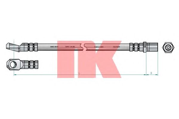 Тормозной шланг NK 852343