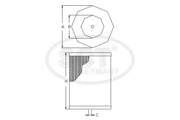 Фильтр воздушный SCT SB 3230 - Фото 1