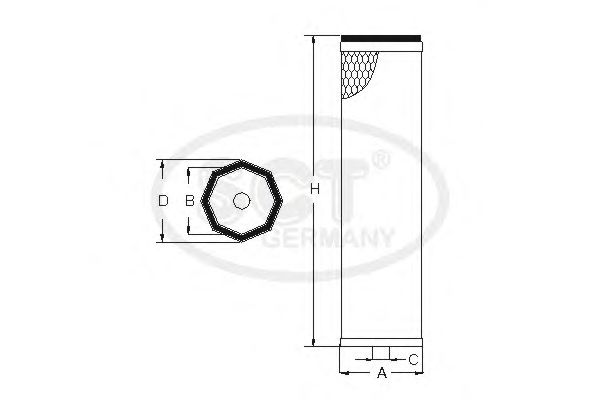 Фильтр воздушный SCT SB 2133 - Фото 1