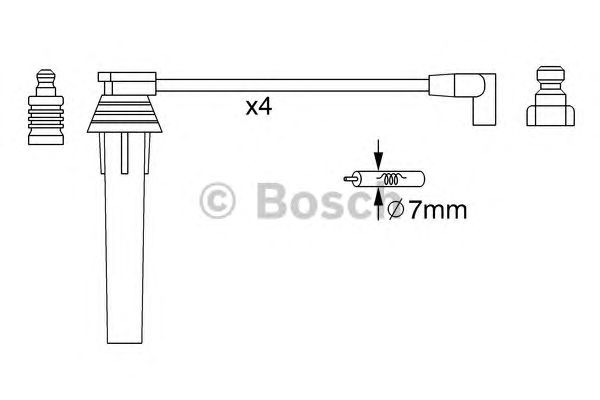 Комплект высоковольтных проводов BOSCH 0 986 357 270 - Фото 1