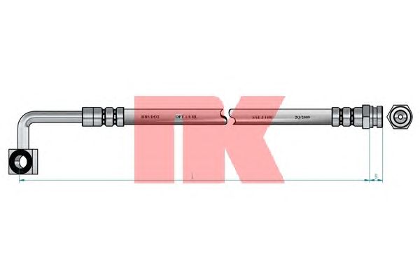 Тормозной шланг NK 853505 - Фото 1