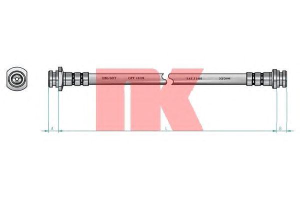 Тормозной шланг NK 855018 - Фото 1