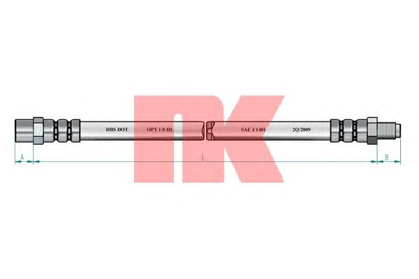Тормозной шланг NK 859910 - Фото 1