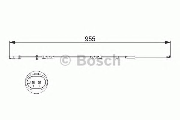 Датчик износа колодок BOSCH 1 987 473 511 - Фото 1