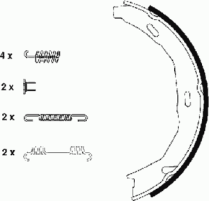 Тормозные колодки ручника TEXTAR 91066900
