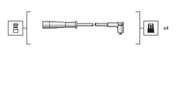 Комплект високовольтних проводів MAGNETI MARELLI 941318111130 - Фото 1