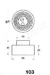 Натяжитель ремня ГРМ JAPANPARTS BE-103 - Фото 1