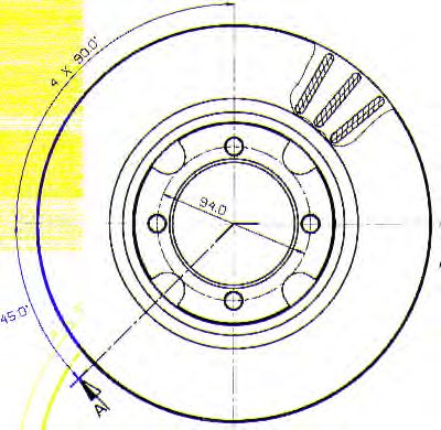 Тормозной диск QH International BDC3733 - Фото 1