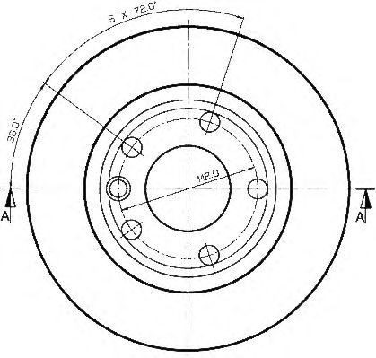 Тормозной диск QH International BDC3788 - Фото 1