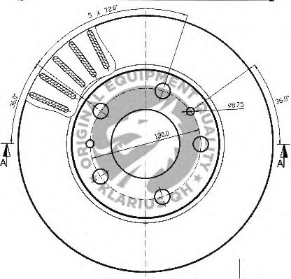 Тормозной диск QH International BDC4362 - Фото 1