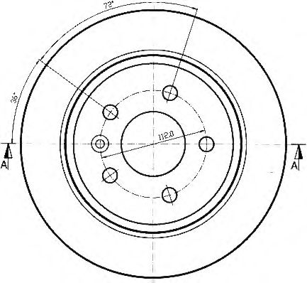 Тормозной диск QH International BDC4671 - Фото 1
