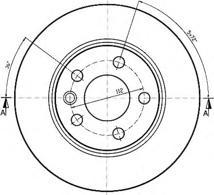 Тормозной диск QH International BDC4733 - Фото 1