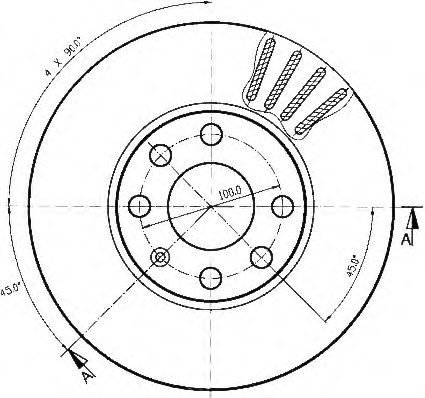 Тормозной диск QH International BDC4813 - Фото 1